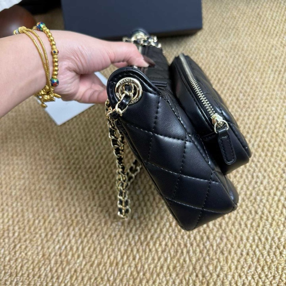 Chanel Makeup Line Black Quilted Crossbody Bag - Picture 7 of 14